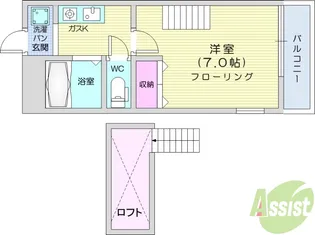 エクセルシャトー川平【2階】の間取り