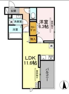 ブルー・コーラル【2階】の間取り