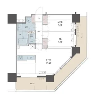 ラグゼナ用賀【14階】の間取り
