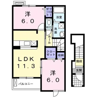 ポラリスハウスIII【2階】の間取り