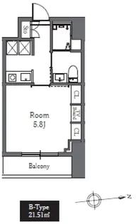 Totsu Residence Shiba【2階】の間取り