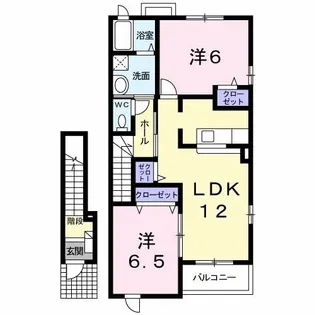 フォーリスト・クルリI【2階】の間取り