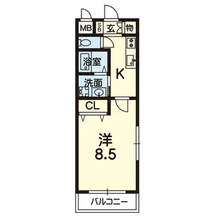 ロイヤルハイネスファースト【4階】の間取り