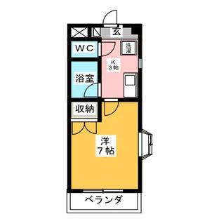 ベルコモンズ池見【2階】の間取り