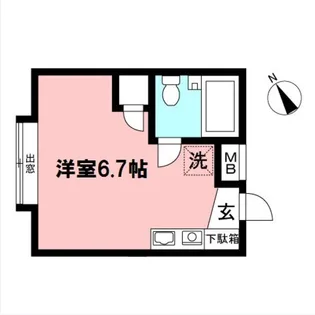 ファインコーポ玉学【2階】の間取り