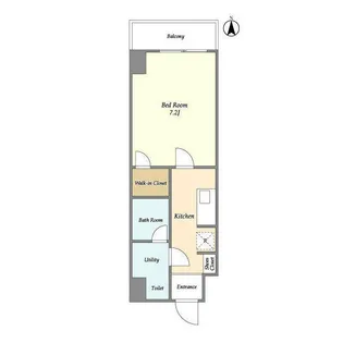 プレール・ドゥーク菊川【6階】の間取り