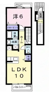 アウローラA【2階】の間取り