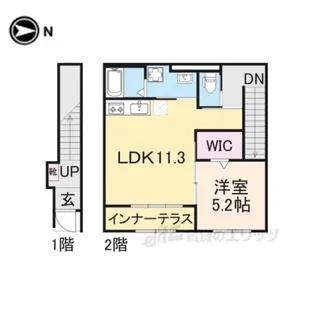 大和高田市有井新築アパート【2階】の間取り