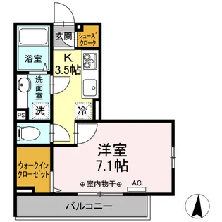 ベル・ドゥ・ジュー【2階】の間取り