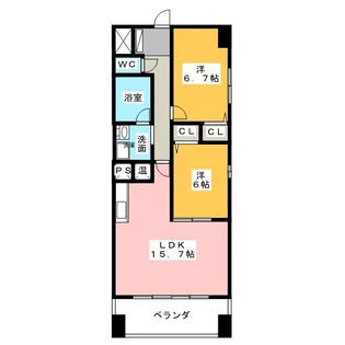 MAPLE ANEST SHINSAKAE【6階】の間取り