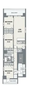 スプランディッド品川DUE【7階】の間取り