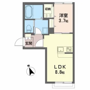 シャーメゾン ルション【1階】の間取り