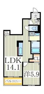 プランドールB【1階】の間取り