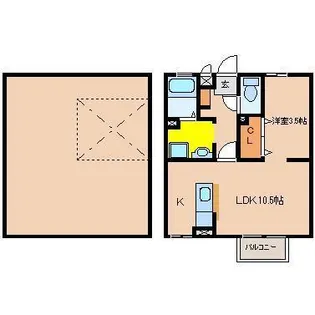 レグルス8【2階】の間取り