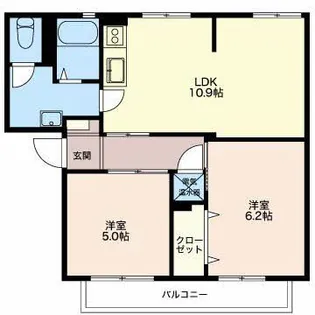 インタレストデグチ A【1階】の間取り