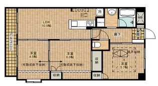 ルネス・デルフィー【4階】の間取り