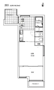 SOLAZ都立大学【2階】の間取り