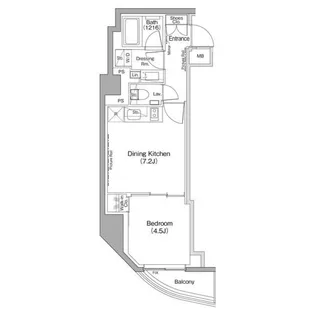 ザ・パークハビオ神楽坂【9階】の間取り