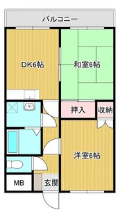 稗田アカマツハイツ【3階】の間取り