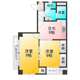 石神井ハイツ【2階】の間取り
