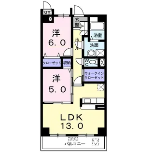 プレジールII【1階】の間取り