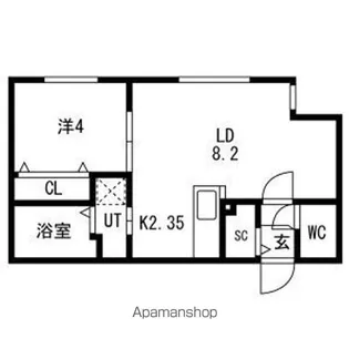 Montagne南9条(モンターニュ南9条)【3階】の間取り