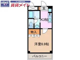 メゾンエスポアール【1階】の間取り