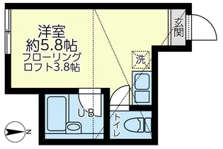ユナイト田町パネトーンの杜【1階】の間取り