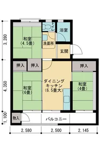 UR日の里【4階】の間取り