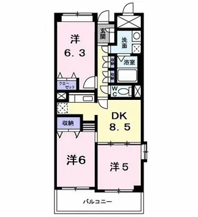 サンパティーク【5階】の間取り