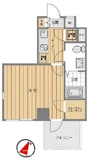 AXAS日本橋浜町【6階】の間取り