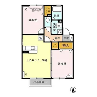 ブラン ソレイユ【2階】の間取り
