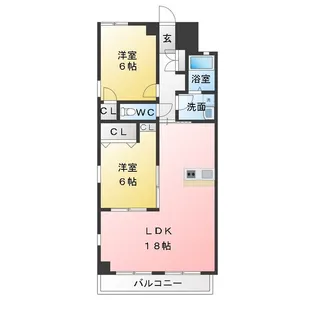 シャンボール近藤【4階】の間取り