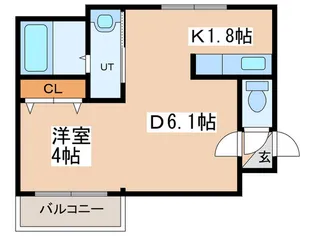 ル・ノ-ル弐番館【4階】の間取り