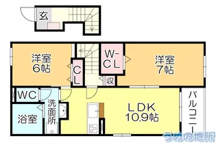 アルコバレーノA【2階】の間取り