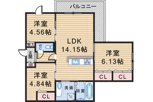 チェリーヒルズUENO【3階】の間取り