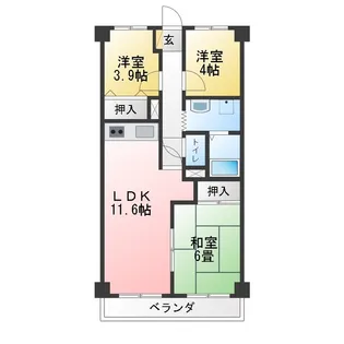 ルックハイツ藤代【12階】の間取り