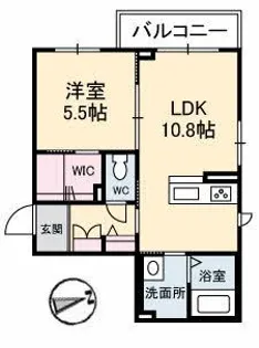 ラ・ベル・デ・ジュール【3階】の間取り