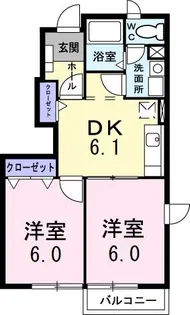 ヒルズIV【1階】の間取り
