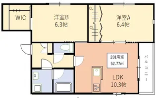 新川レジデンス【2階】の間取り