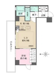 オープンレジデンシア高輪ザ・ハウス【3階】の間取り