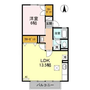 セジュール経堂【1階】の間取り
