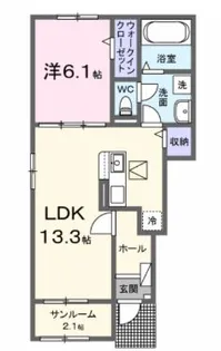 高知県香美市土佐山田町栄町【アパート】の間取り