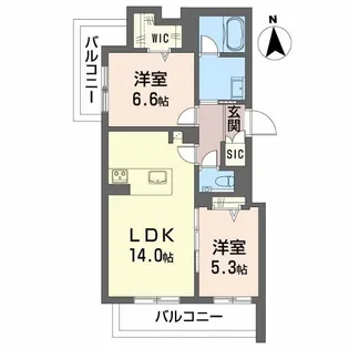 シャーメゾンOlive【2階】の間取り