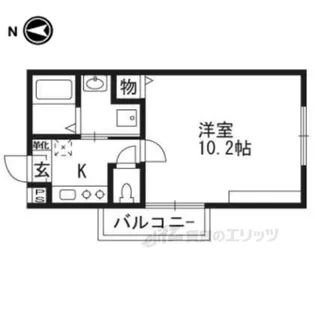 アークリード四条大宮【2階】の間取り