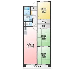 スカイガーデン和合I【4階】の間取り