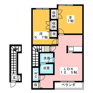 グローバルシティー G棟【2階】の間取り