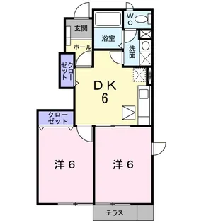 シーサイド ルヴァーン【1階】の間取り