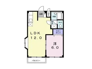 エルディム東郷【2階】の間取り
