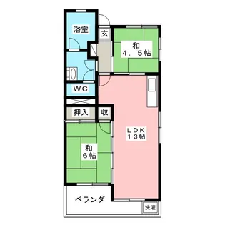 アメニティコウヤマ第2ガーデン【3階】の間取り